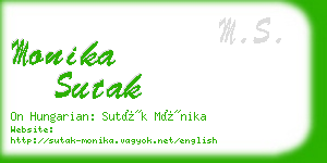 monika sutak business card